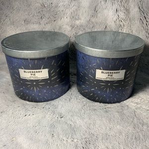 2 Blueberry Pie 3-Wick Candles from Bath & Body Works (2019) BBW